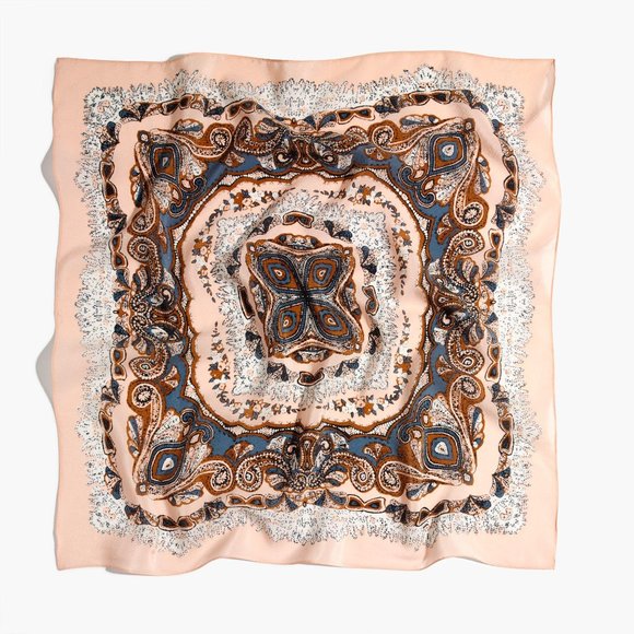 RARE NWOT Madewell Silk Bandana Cream - Picture 1 of 3